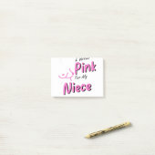 Ik Draag roze voor mijn nicht Post-it® Notes (Op bureau)
