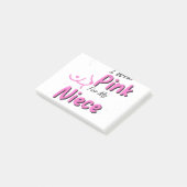 Ik Draag roze voor mijn nicht Post-it® Notes (Schuin)