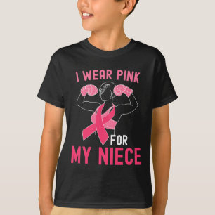 Ik Draag roze voor mijn nicht - steun borstkanker  T-shirt