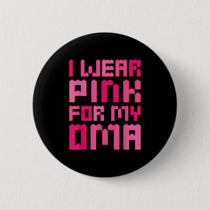 Ik Draag roze voor mijn oma Block Building Boys Ki Ronde Button 5,7 Cm