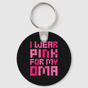 Ik Draag roze voor mijn oma Block Building Boys Ki Sleutelhanger