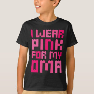 Ik Draag roze voor mijn oma Block Building Boys Ki T-shirt