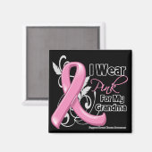 Ik Draag roze voor mijn oma - borstkanker Magneet (Voorkant / Achterkant)