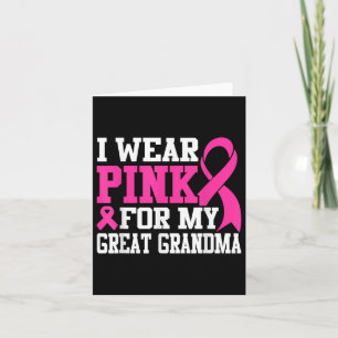 Ik Draag roze voor mijn oma Breast Cancer Awa Kaart