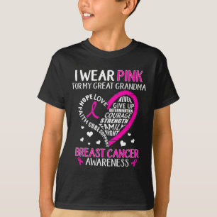 Ik Draag roze voor mijn oma Breast Cancer Awa T-shirt