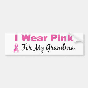 Ik Draag roze voor mijn oma Bumpersticker