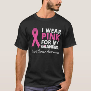 Ik Draag roze voor mijn oma Ribbon familie Love T-shirt