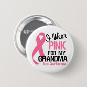 Ik Draag roze voor mijn oma Ronde Button 5,7 Cm (Voorkant /achterkant)