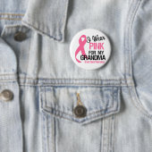 Ik Draag roze voor mijn oma Ronde Button 5,7 Cm (In situ)