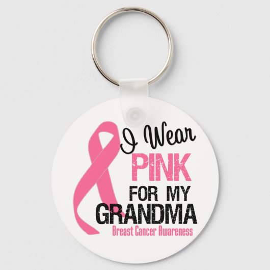 Ik Draag roze voor mijn oma Sleutelhanger (Voorkant)
