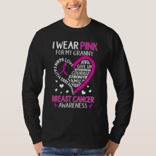 Ik Draag roze voor mijn oma. T-shirt