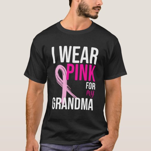 Ik Draag roze voor mijn oma T-shirt (Voorkant)