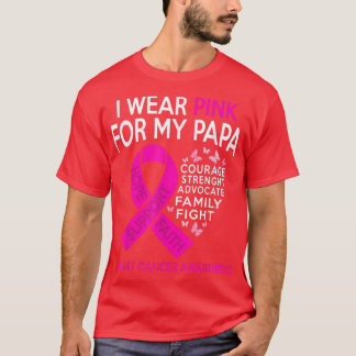 Ik Draag roze voor mijn papaver borstkanker T-shirt