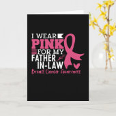 Ik Draag roze voor mijn schoonvader borstkanker Kaart (Gele Bloem)