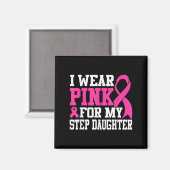 Ik Draag roze voor mijn slappe borstkanker Awa Magneet (Voorkant / Achterkant)