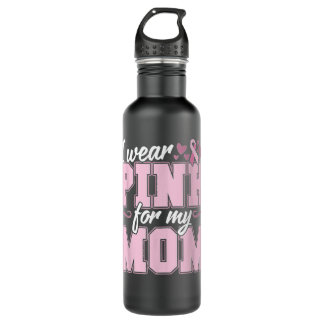 Ik Draag Roze voor mijn T-shirt voor borstkanker Waterfles