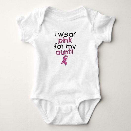 Ik Draag Roze voor Mijn tante ($18,95) Romper (Voorkant)