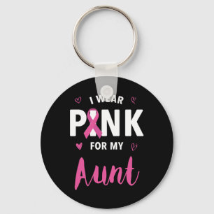 Ik Draag roze voor mijn tante Borstkanker Sleutelhanger