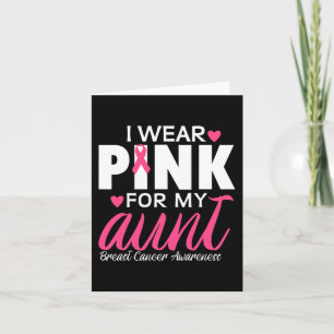 Ik Draag roze voor mijn tante borstkankerbewustzij Kaart