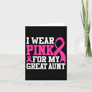 Ik Draag roze voor mijn Tante Breast Cancer Awaren Kaart