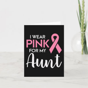 Ik Draag roze voor mijn tante Breast Cancer Bewust Kaart
