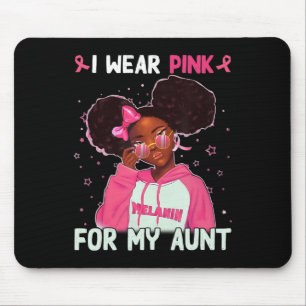 Ik Draag roze voor mijn tante Breast Cancer Bewust Muismat