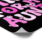 Ik Draag roze voor mijn tante Breast Cancer Bewust Poster (Hoek)