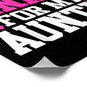 Ik Draag roze voor mijn tante Breast Cancer Bewust Poster (Hoek)