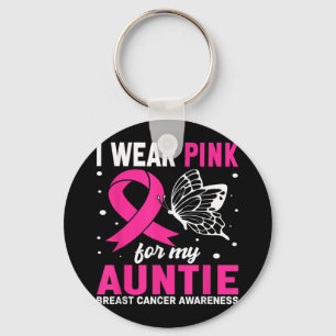 Ik Draag roze voor mijn tante Breast Cancer Bewust Sleutelhanger