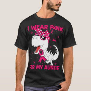 Ik Draag roze voor mijn tante Breast Cancer Bewust T-shirt