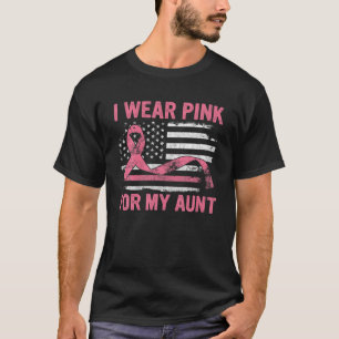 Ik Draag roze voor mijn tante Breast Cancer Bewust T-shirt