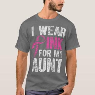 Ik Draag roze voor mijn tante Breast Cancer Bewust T-shirt