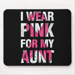 Ik Draag roze voor mijn tante Breast Cancer Surviv Muismat