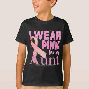 Ik Draag Roze voor mijn tante Breast Kanker Bewust T-shirt