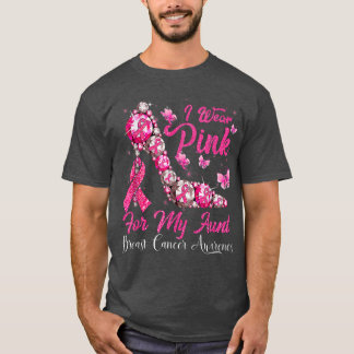 Ik Draag roze voor mijn tante Hiel Breast Cancer A T-shirt