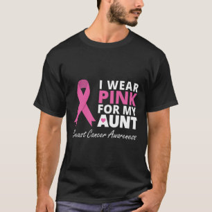 Ik Draag roze voor mijn tante Ribbon Familie Love  T-shirt