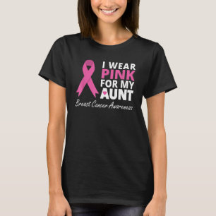 Ik Draag roze voor mijn tante Ribbon Familie Love  T-shirt