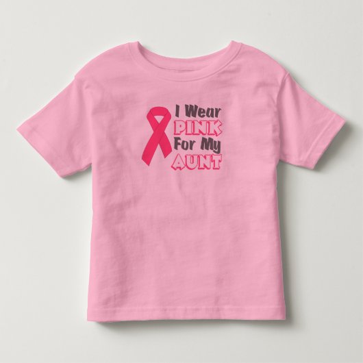 Ik Draag roze voor mijn tante (versie B) Kinder Shirts (Voorkant)
