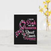 Ik Draag roze voor mijn vaders borstkankerouders Kaart (Gele Bloem)