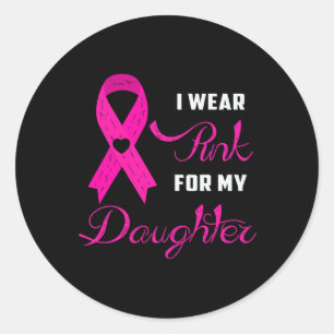 Ik Draag roze voor mijn vaders borstkankerouders Ronde Sticker