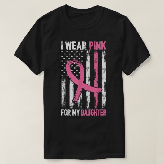 Ik Draag roze voor mijn vaders borstkankerouders T-shirt (Design voorkant)