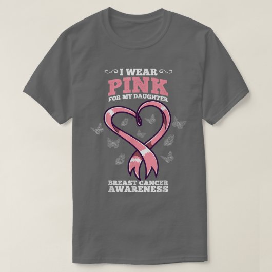 Ik Draag roze voor mijn vaders borstkankerouders T-shirt (Design voorkant)