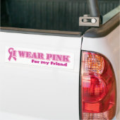 Ik draag roze voor mijn vriend bumpersticker (Op Truck)