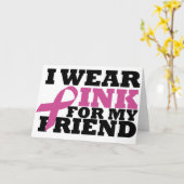 Ik Draag roze voor mijn vriend Kaart (Gele Bloem)