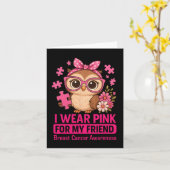 Ik Draag roze voor mijn vriend Schattige eigen bor Kaart (Gele Bloem)