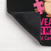 Ik Draag roze voor mijn vriend Schattige eigen bor Muismat (Hoek)