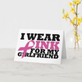 Ik Draag roze voor mijn Vriendin Kaart (Gele Bloem)