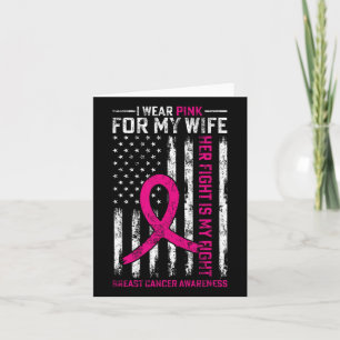 Ik Draag roze voor mijn vrouw Borstkanker Bewustzi Kaart