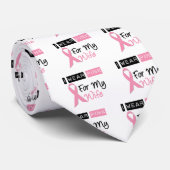 Ik Draag roze voor mijn vrouw Stropdas (Opgerold)