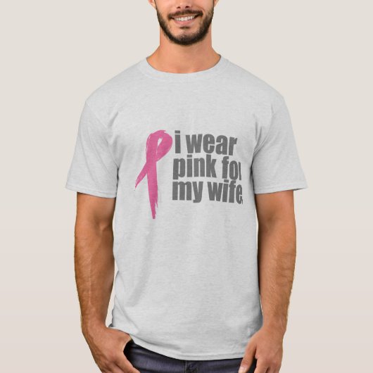 Ik Draag Roze voor mijn vrouw T-shirt (Voorkant)